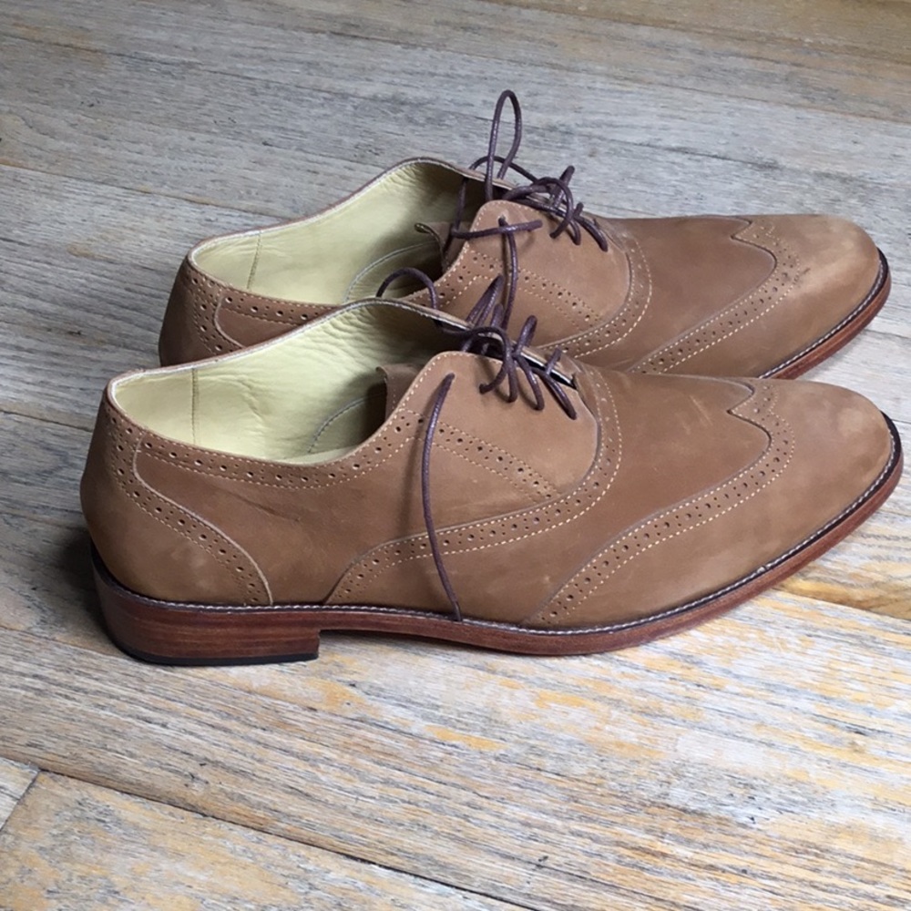 Nisolo Men’s Wingtip Oxford Suede Shoes